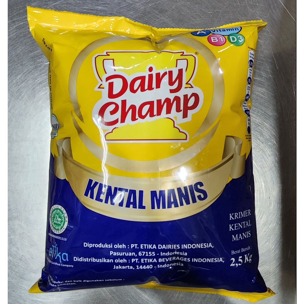 

COD susu dairy champ 2.5 kg bantal / pouch susu kental 2.5kg ➫COD