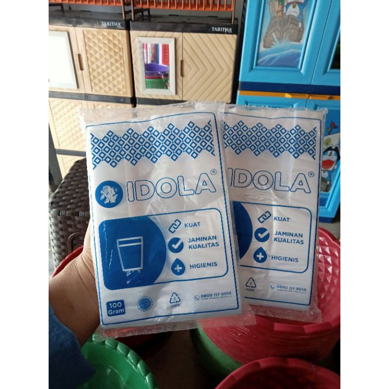 KANTONG PLASTIK KRESEK / IDOLA /KRESEK IDOLA BIRU/KRESEK POP ICE