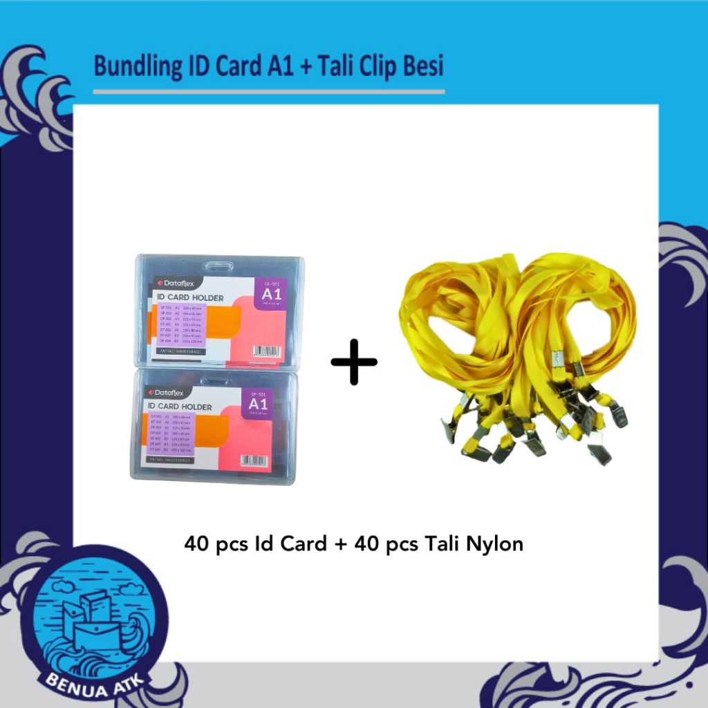 

BUNDLING ID Card Holder A1 + Tali Nylon Clip Besi - NYL