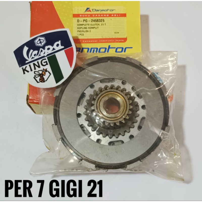 kopling set vespa klasik per 7 gigi 21 Danmotor kopling vespa Excel Exclusive