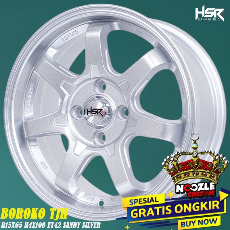 Velg Mobil HSR Ring 15 Single PCD Pelek Racing Palang 7 Velg Mobil Brio Ayla