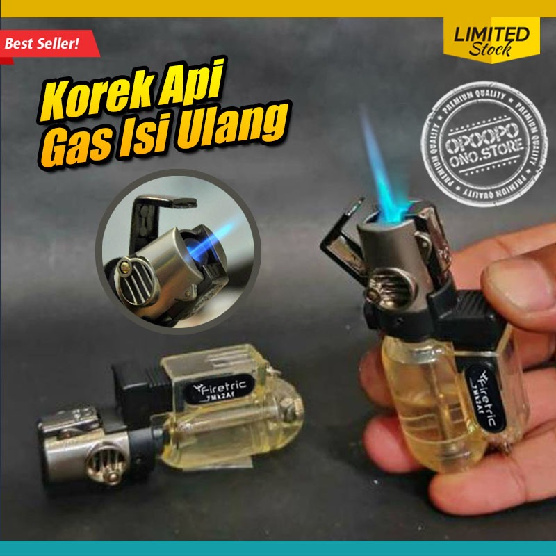 Korek Api Gas Torch (Isi Ulang) - FIRETRIC. Korek Api Isi Ulang.
