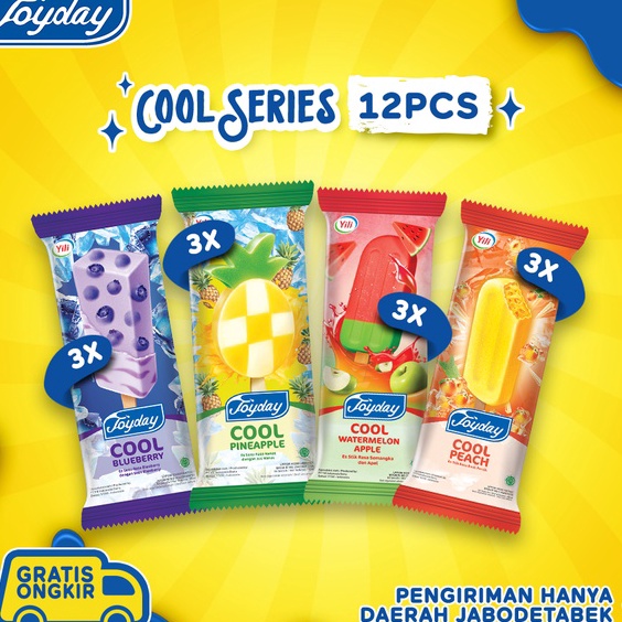 

Kode CPR511 Joyday Ice Cream Package Cool Series Pack - Isi 12pcs Eskrim Stik