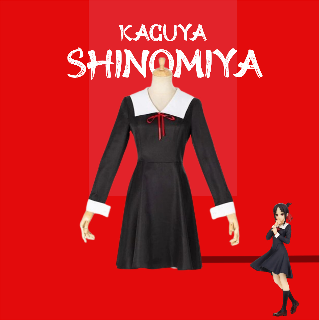 Kostum Cosplay Anime Jepang Kaguya Shinomiya Love Is War Dress Cosplay Anak Perempuan Kaguya Shinomi