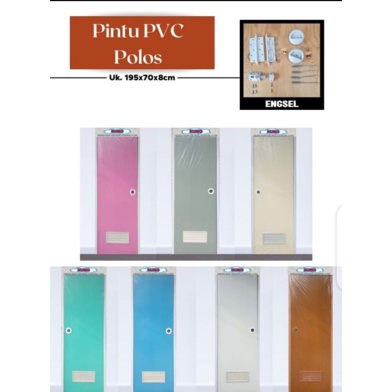 Pintu Kamar Mandi PVC KUMO (HARAP BACA DESKRIPSI)K | Pintu 1 set dengan Kusen Tebal | PENGIRIMAN ARM
