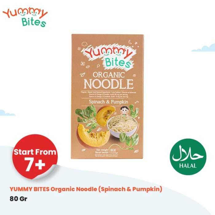 Yummy Bites Organic Baby Noodle 80gr - Mie Sehat - Mie Bayi - Makanan Bayi-1