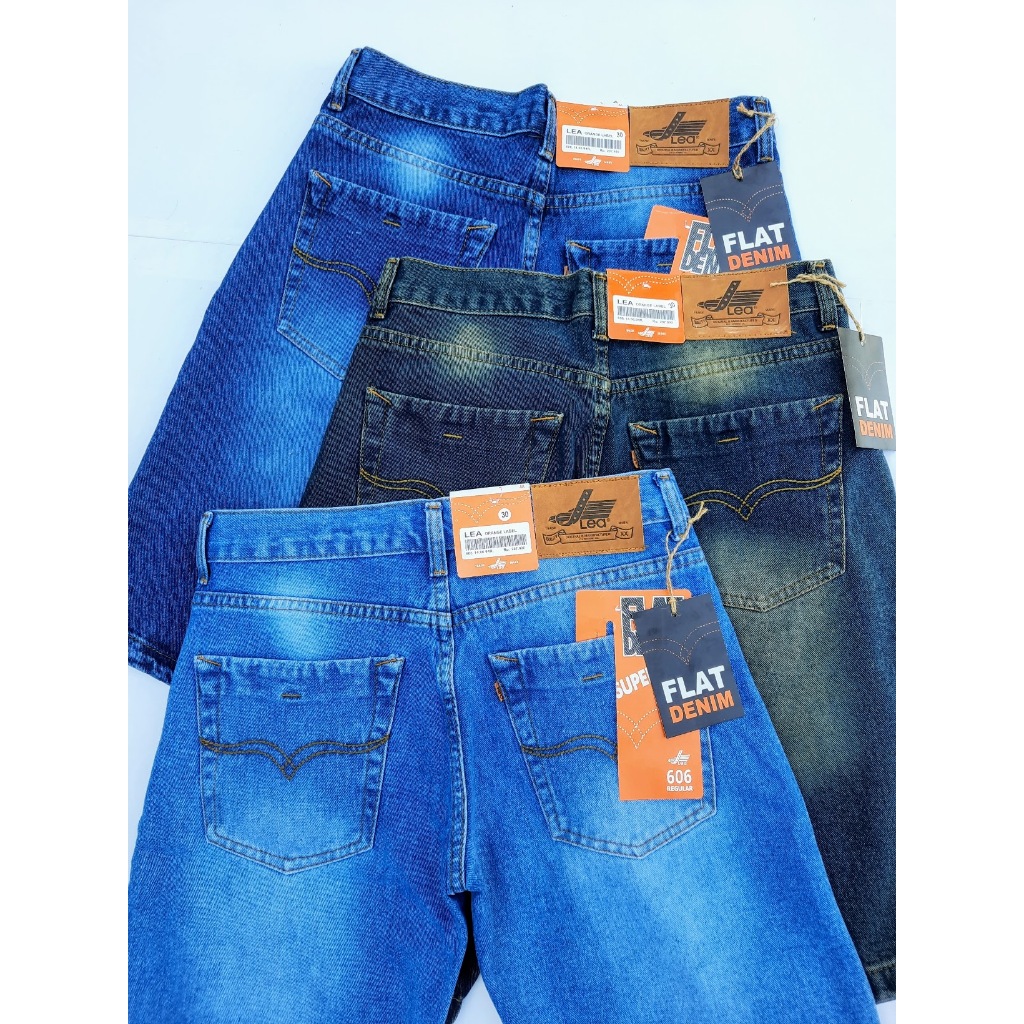 Celana Jeans Pendek Pria LEA 606 Model Terbaru Size 28_38