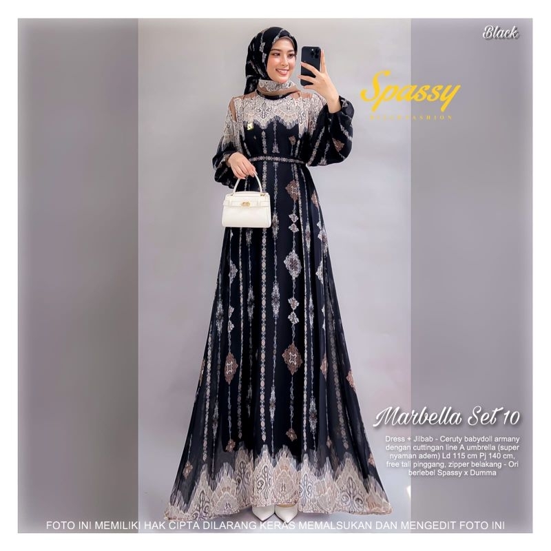 Gamis Spassy/Spassy Original/Spassy Hijab/Dress Muslim/Gamis Murah/Gamis Solo Murah/Gamis Spassy Mur