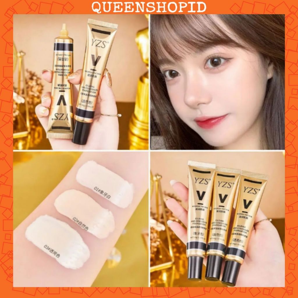 Yzs Foundation Concealer Matte Oil Control Alas Bedak Tahan Lama Dan Anti Air