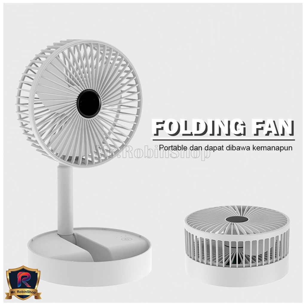 Kipas angin dan lampu belajar  lipat portable stand / portable fan folding stand / Cooling Fan rechargeable Image 4