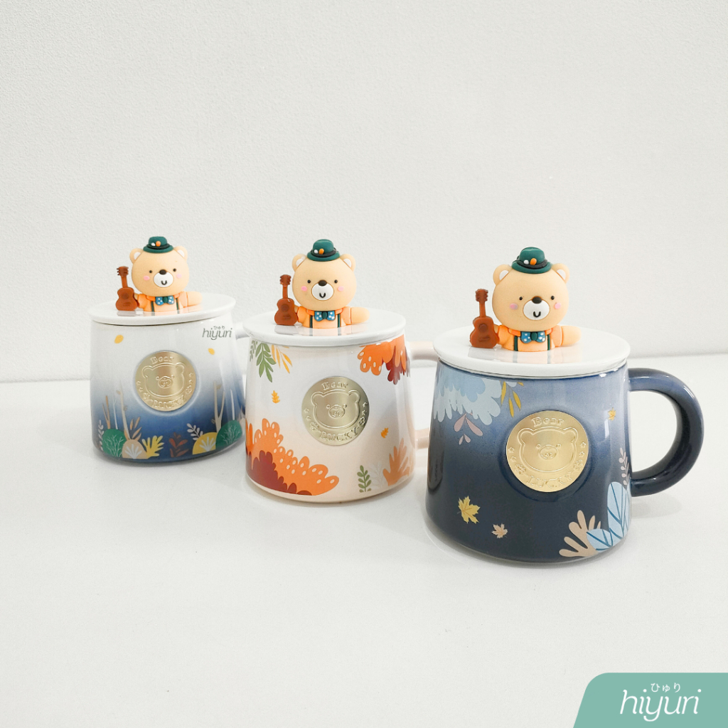 HIYURI Gelas Minum Sea Bear/gelas minum/ gelas minum keramik/gelas minum aesthetic/gelas minum berua