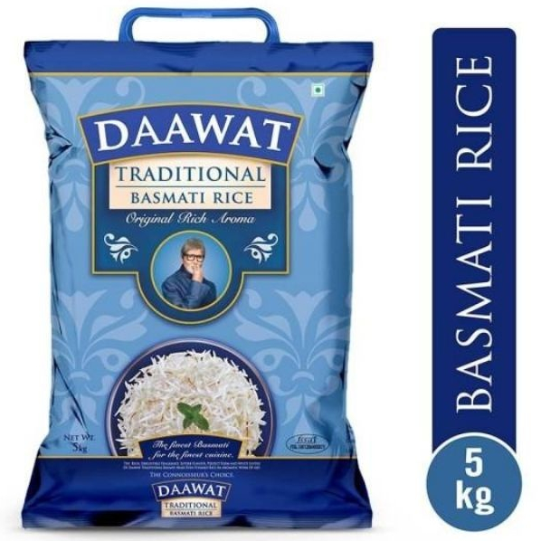 

DAAWAT TRADITIONAL BASMATI RICE 5KG Original Rich Aroma / Vegetarian