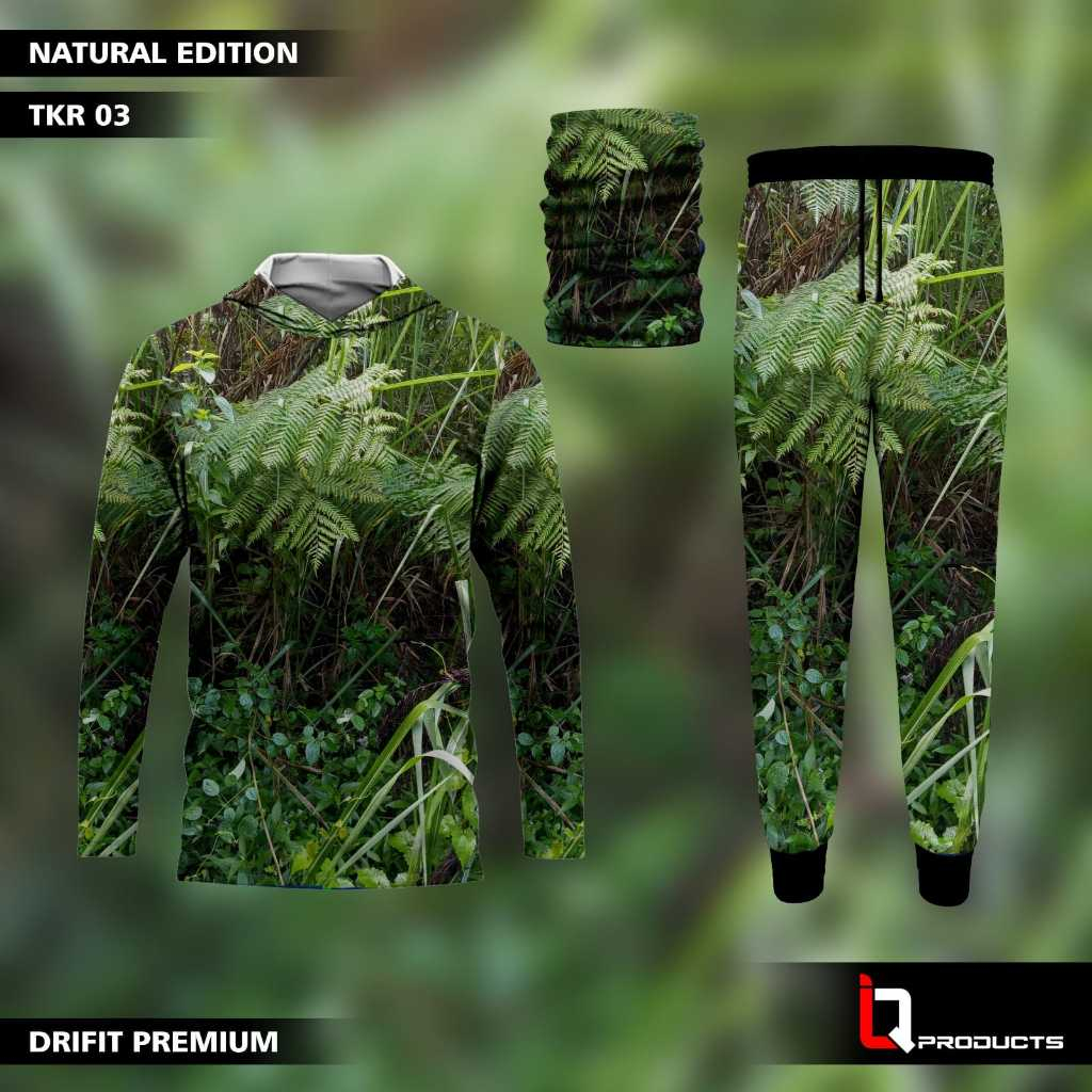 Stelan Baju Camo Hunting Motif Natural Model Hodie Camo / Stelan Baju Camo Hunting Natural TKR03