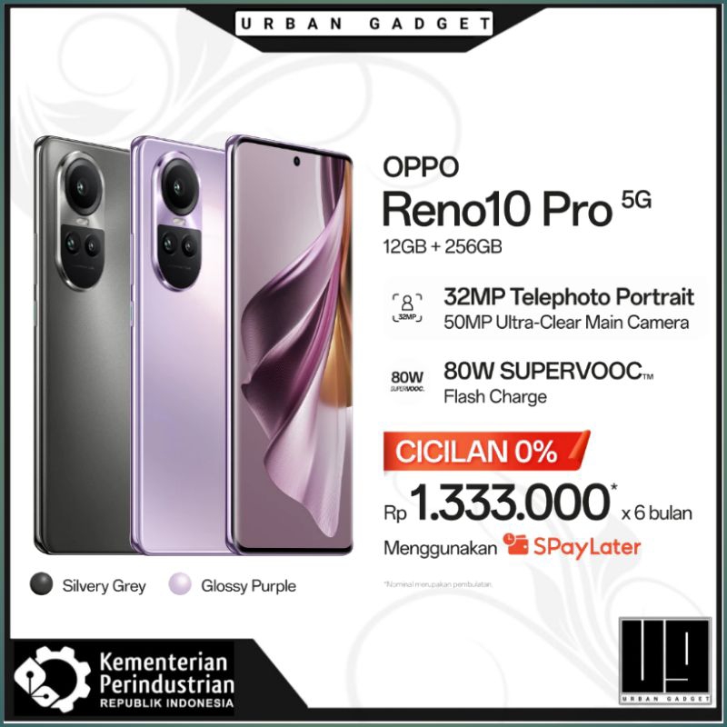 OPPO RENO 10pro 5G 12/256 GB ,100% ORIGINAL GARANSI RESMI