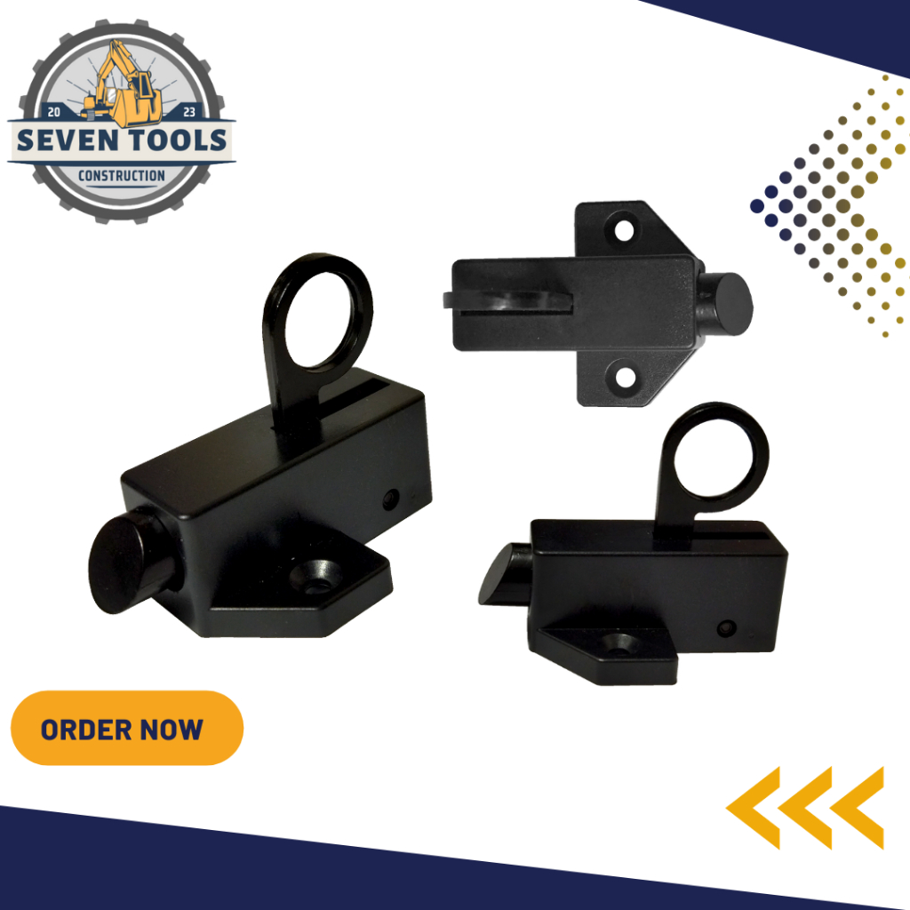 [ST] Grendel Spring Knife Kotak Hitam / Kunci Jendela Classic / Grendel Jendela