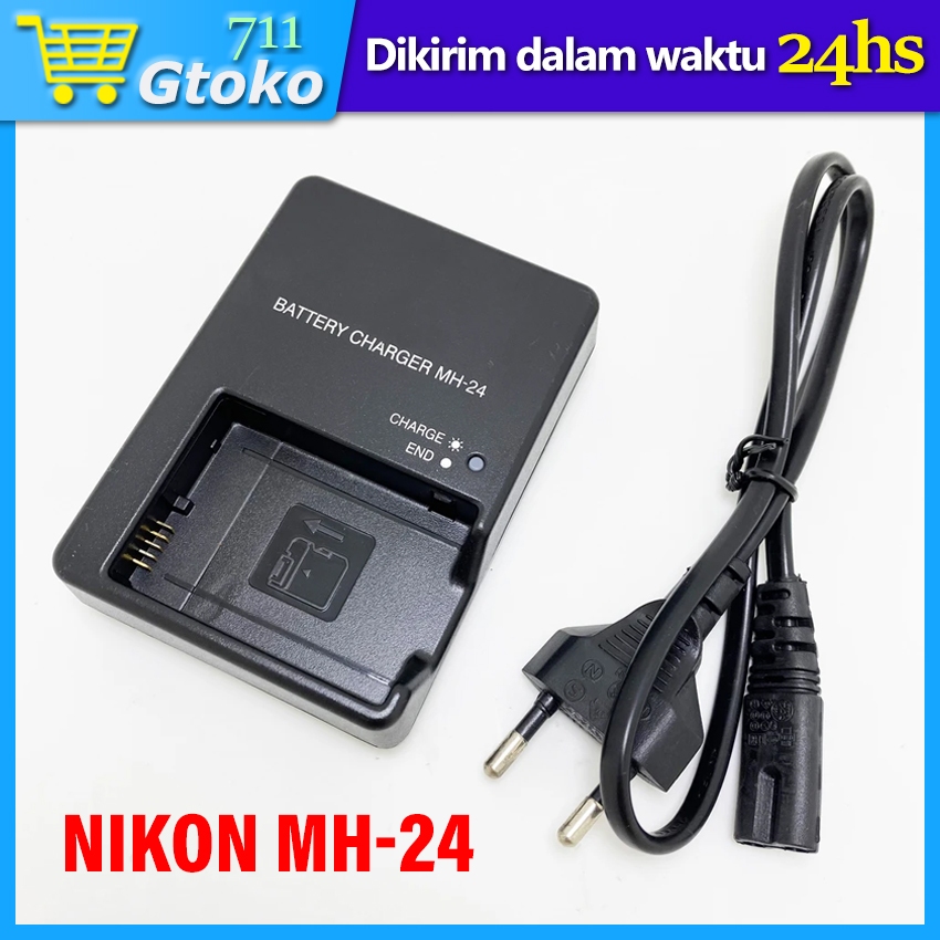 Charger Baterai Kamera Nikon MH-24 MH24 For EN-EL14 D3100 D3200 D3300 D3400 D3500 D5100 D5200 D5300 