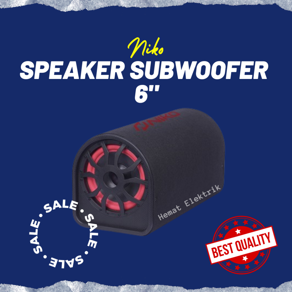 Speaker Bluetooth Bass Aktif Subwoofer Niko GL 6 Inch Untuk Karaoke dan Mobil