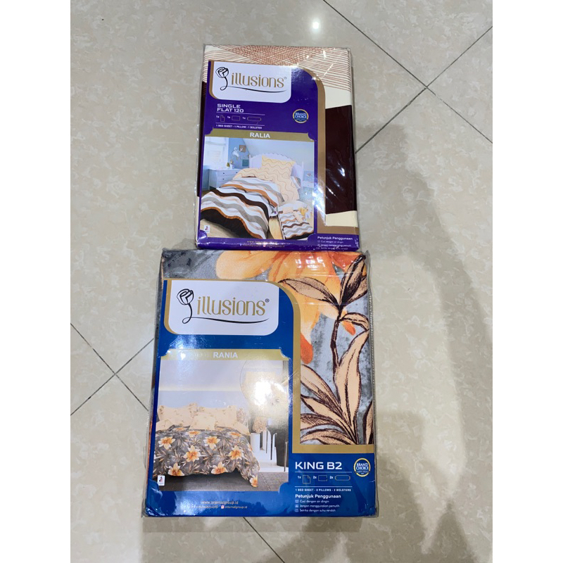 [NEW] Illusions Sprei Kasur Motif 180 x 200 dan 200 x 120