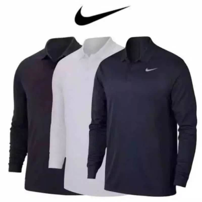 Polo Shirt - Polo Long Sleeve Shirt - Kaos Kerah Lengan Panjang - Baju Kerah Lengan Panjang - Nike G