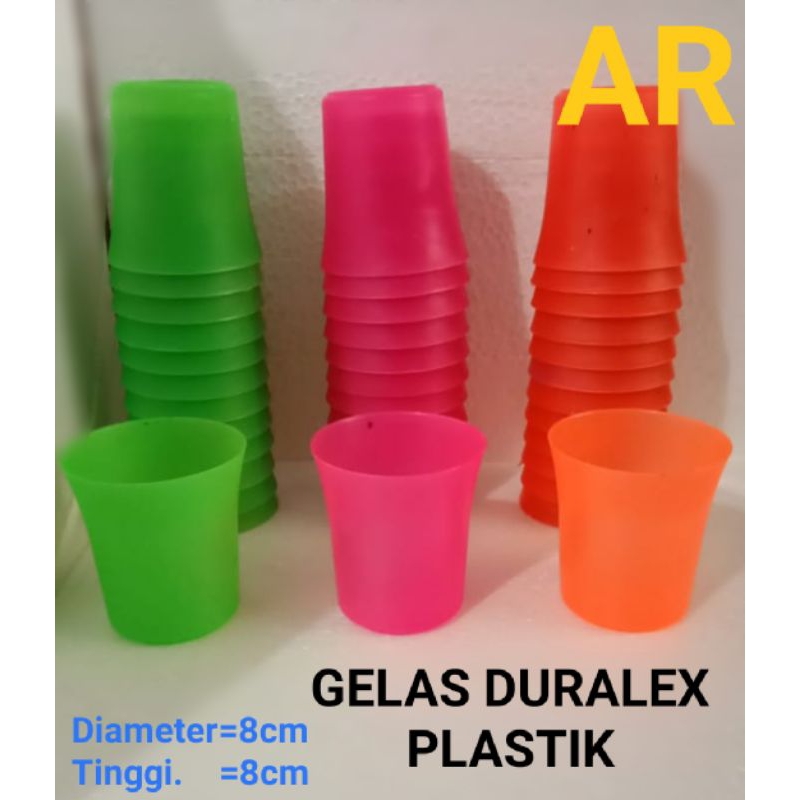 GELAS PLASTIK KECIL / GELAS DURALEX ( 12 BUAH )