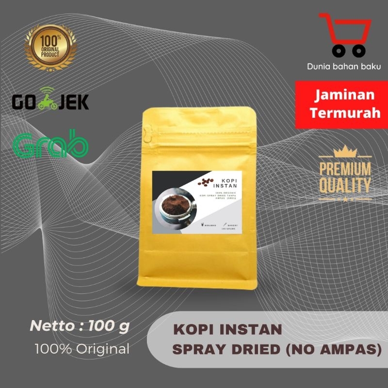 

INSTANT COFFEE / Bubuk Kopi Spray Dried Tanpa AMPAS (SR01)-100GR