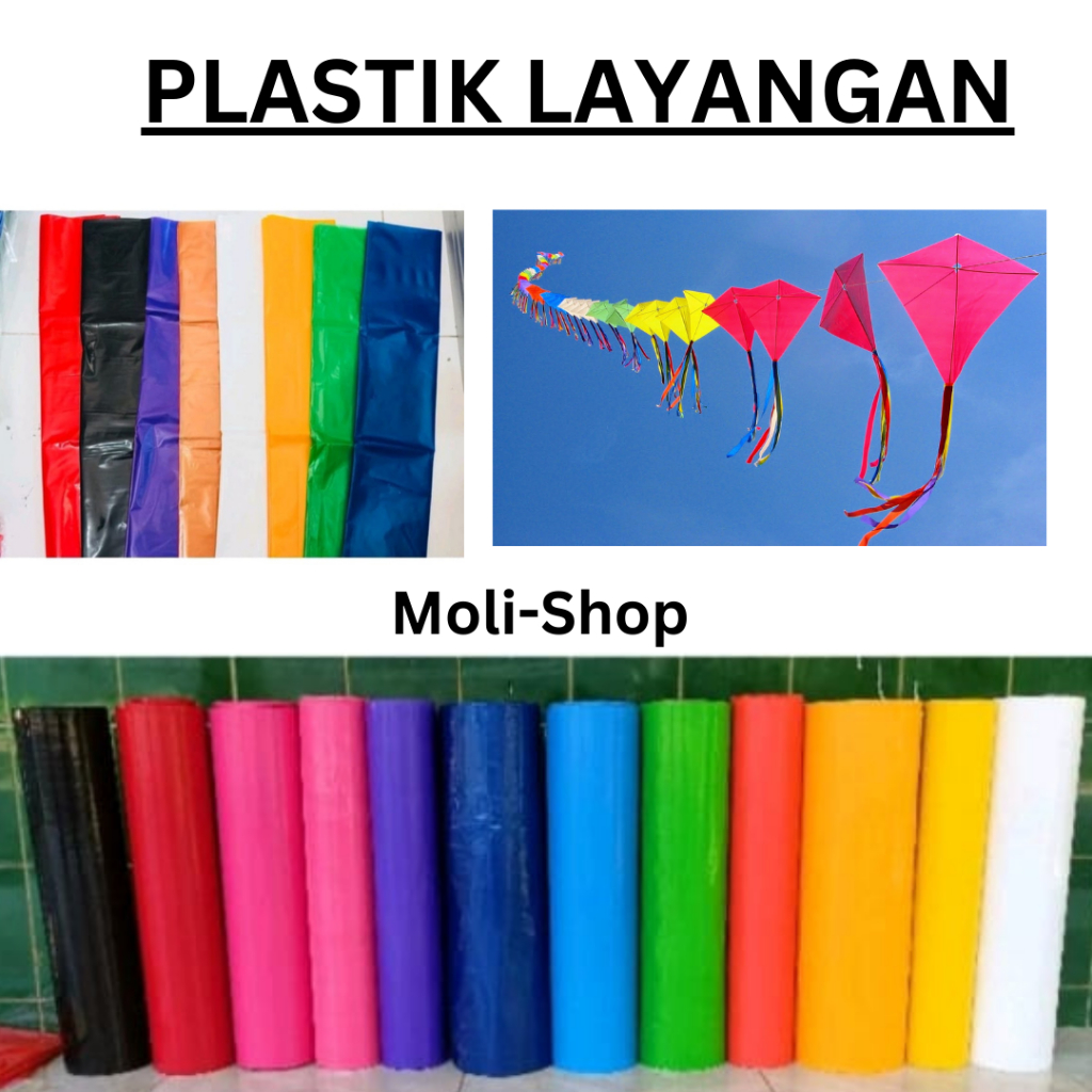 harga per 5 meter | Plastik Layangan Uk  lebar 120cm, Plastik Layang Warna Warni, Plastik Lembaran P