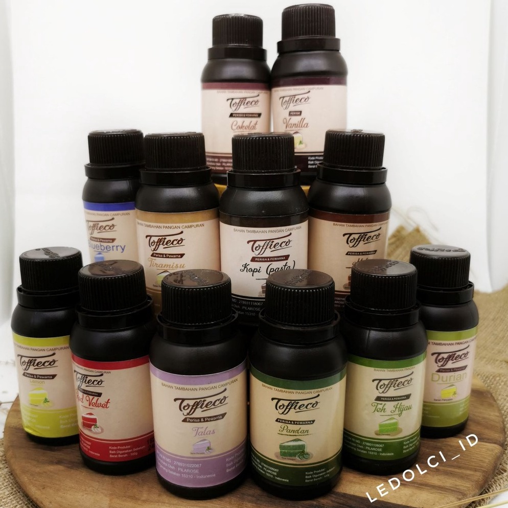 

[✩H96➢] TERMURAH! TOFFIECO PERISA PE MAKANAN PASTA 100 GR VANILLA COKLAT PANDAN DLL Paling Laris