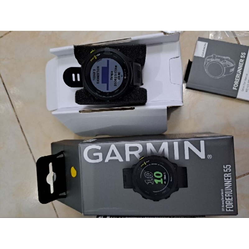 Garmin forerunner 55 swartwatch jam tangan pria wanita sport olahraga hitam black