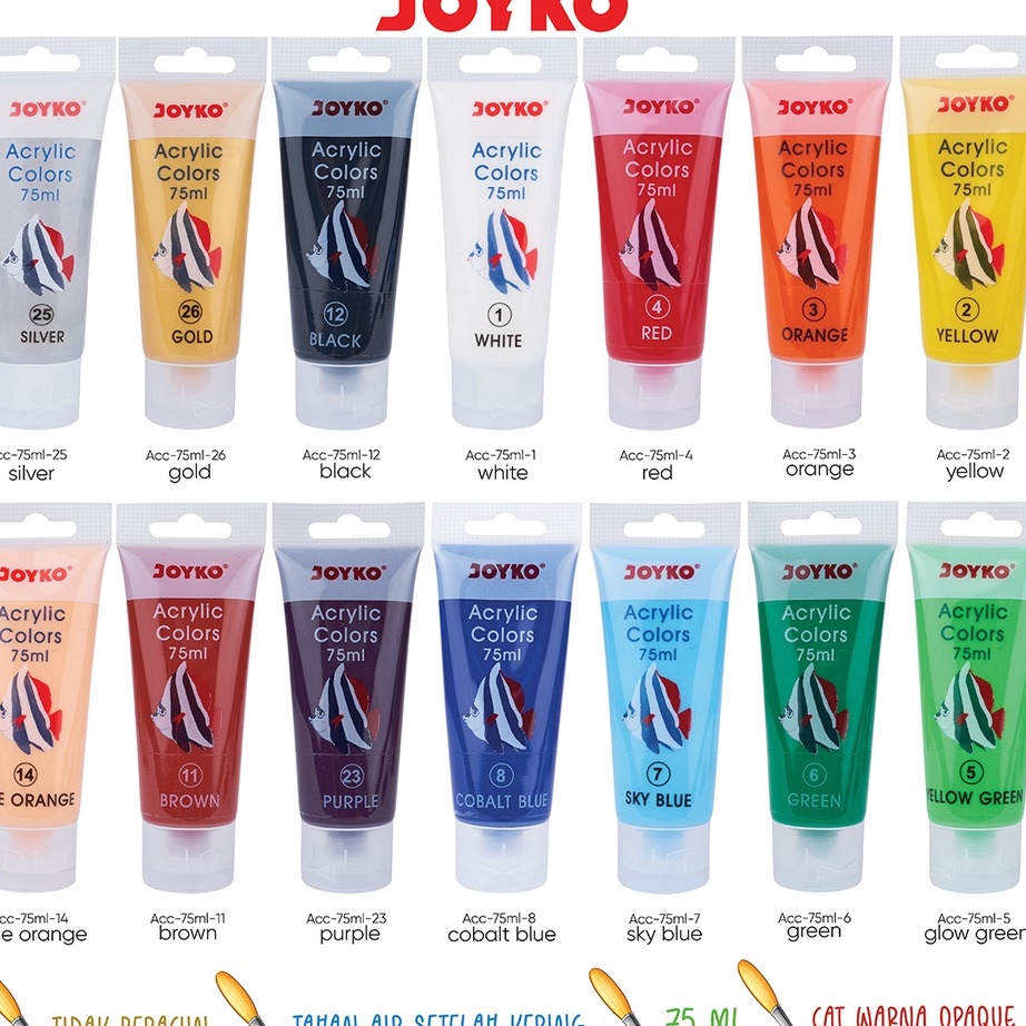 

Pesta Diskon Dimulai! Cat Akrilik Acrylic Color Joyko ACC-75ML ৲