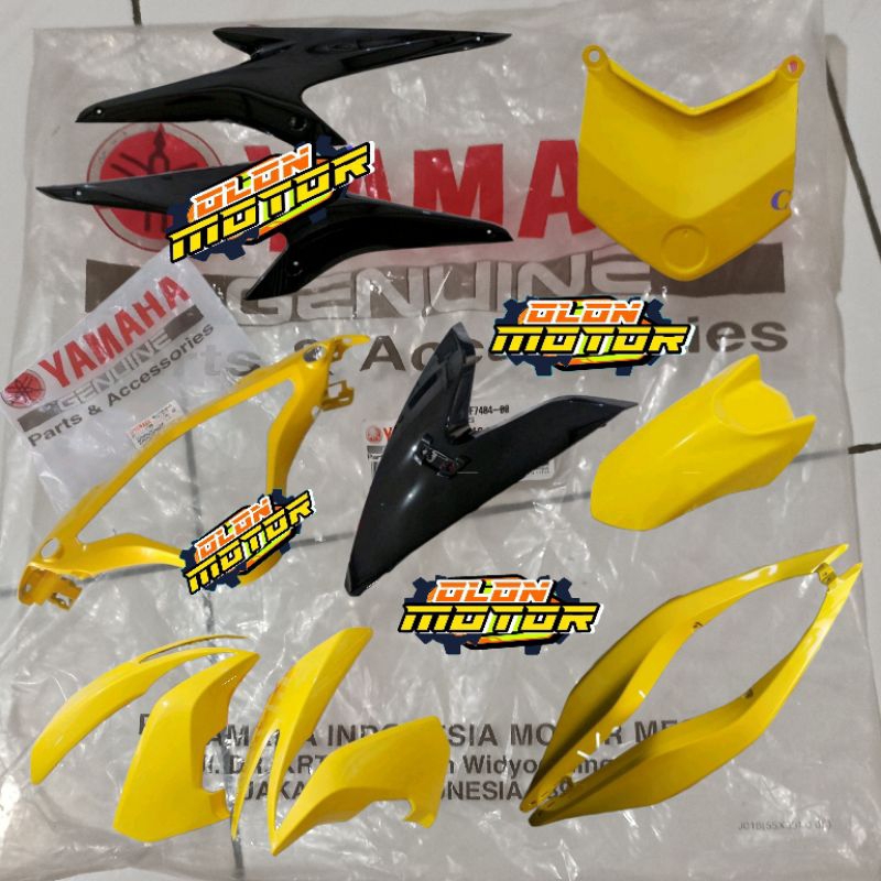 PAKET BODY HALUS FULL SET AEROX 155 OLD 2017 KUNING ORIGINAL YAMAHA