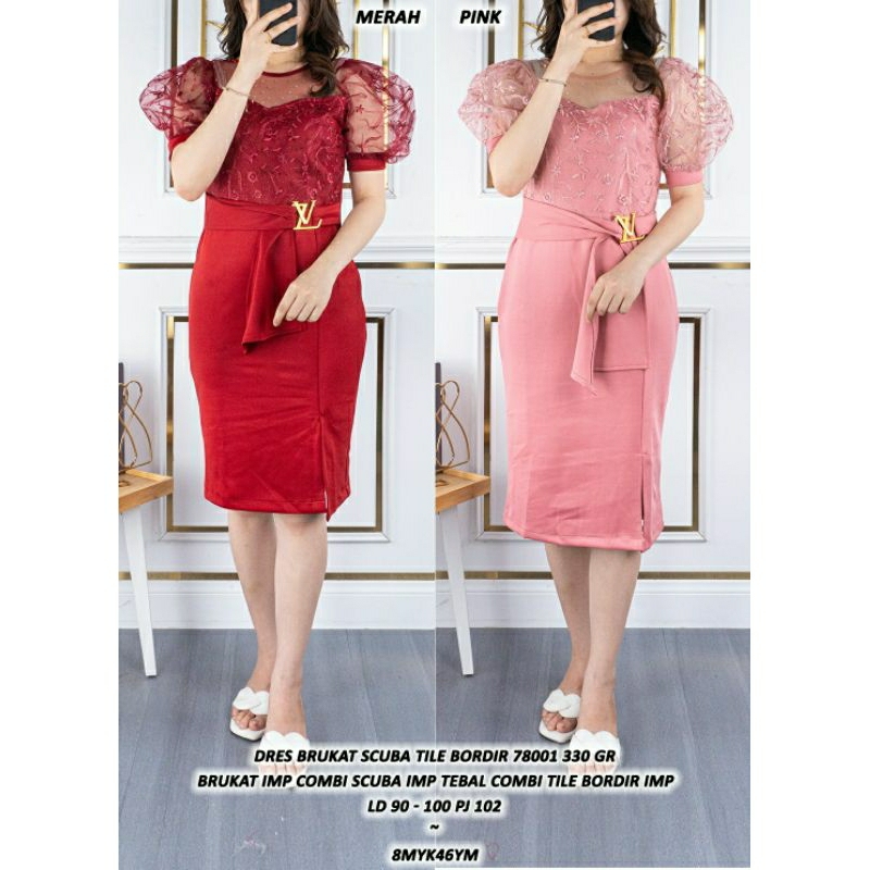 Dress Brukat Scuba 78001