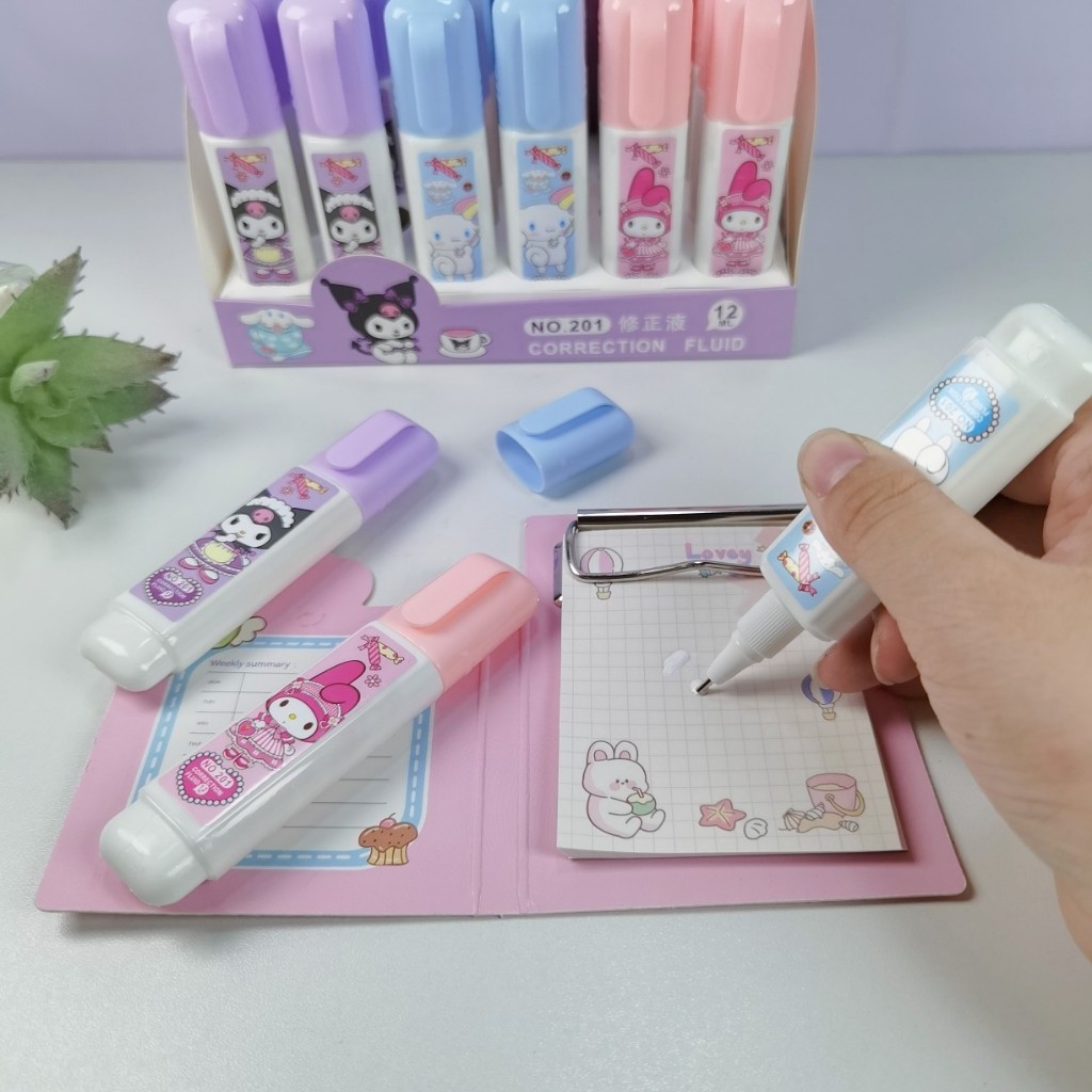 

TIPE X CORRECTION TAPE FLUID SANRIO | TIPEX CAIR | CORRECTION TAPE CAIR | PENGHAPUS TIPEX LUCU MELODY KUROMI CINAMORROL vincess