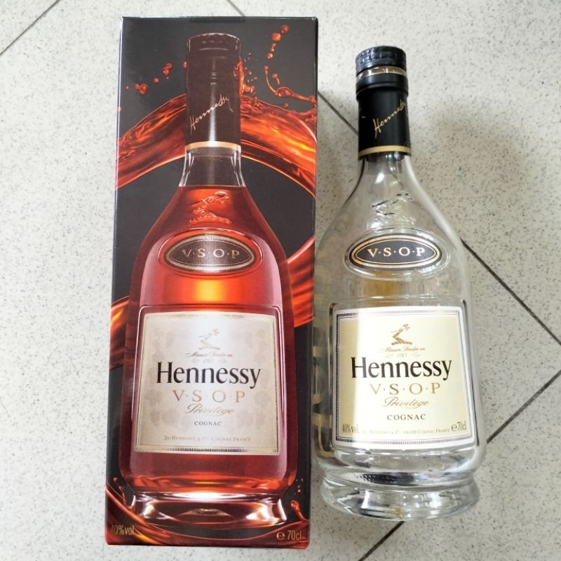 Botol Kaca Bekas Kosong Hennessy VSOP Cognac 700 ml