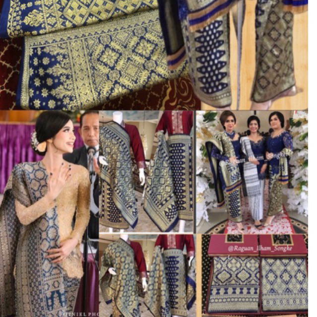 TERLARIS Songket Lepus Halus Exclusive Warna Best Seller Biru Gold / Songket Tenun Palembang asli Te