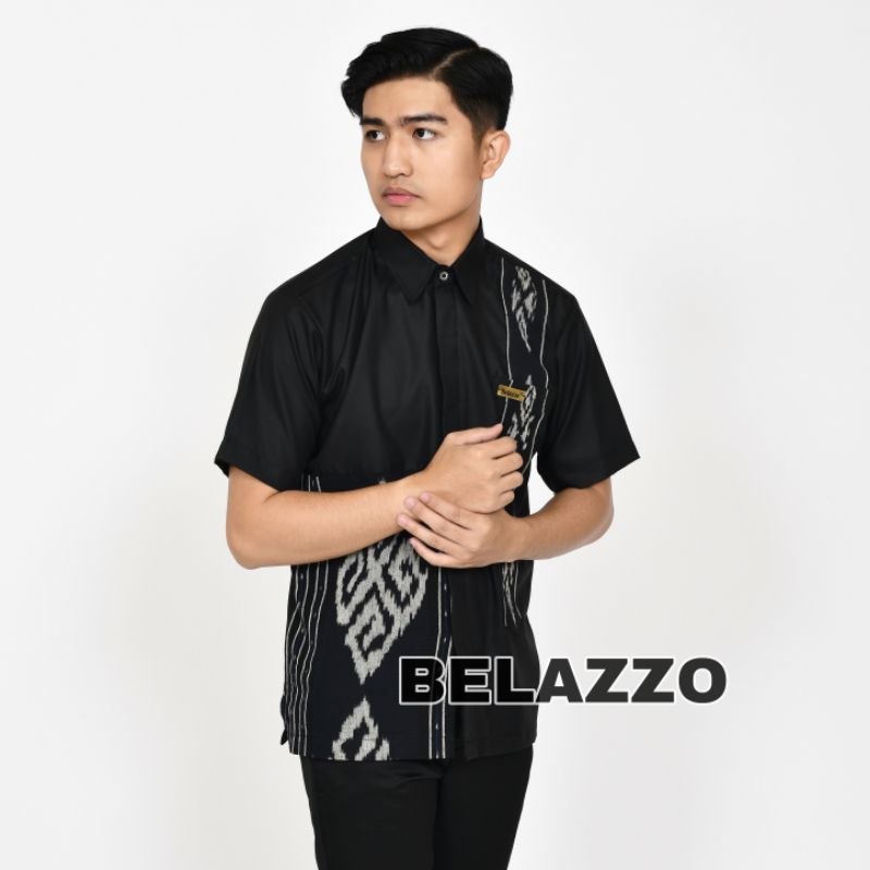 Kemeja Kerja Batik Tenun Pria Troso Jepara - Hem Tenun Troso - Atasan Tenun Pria