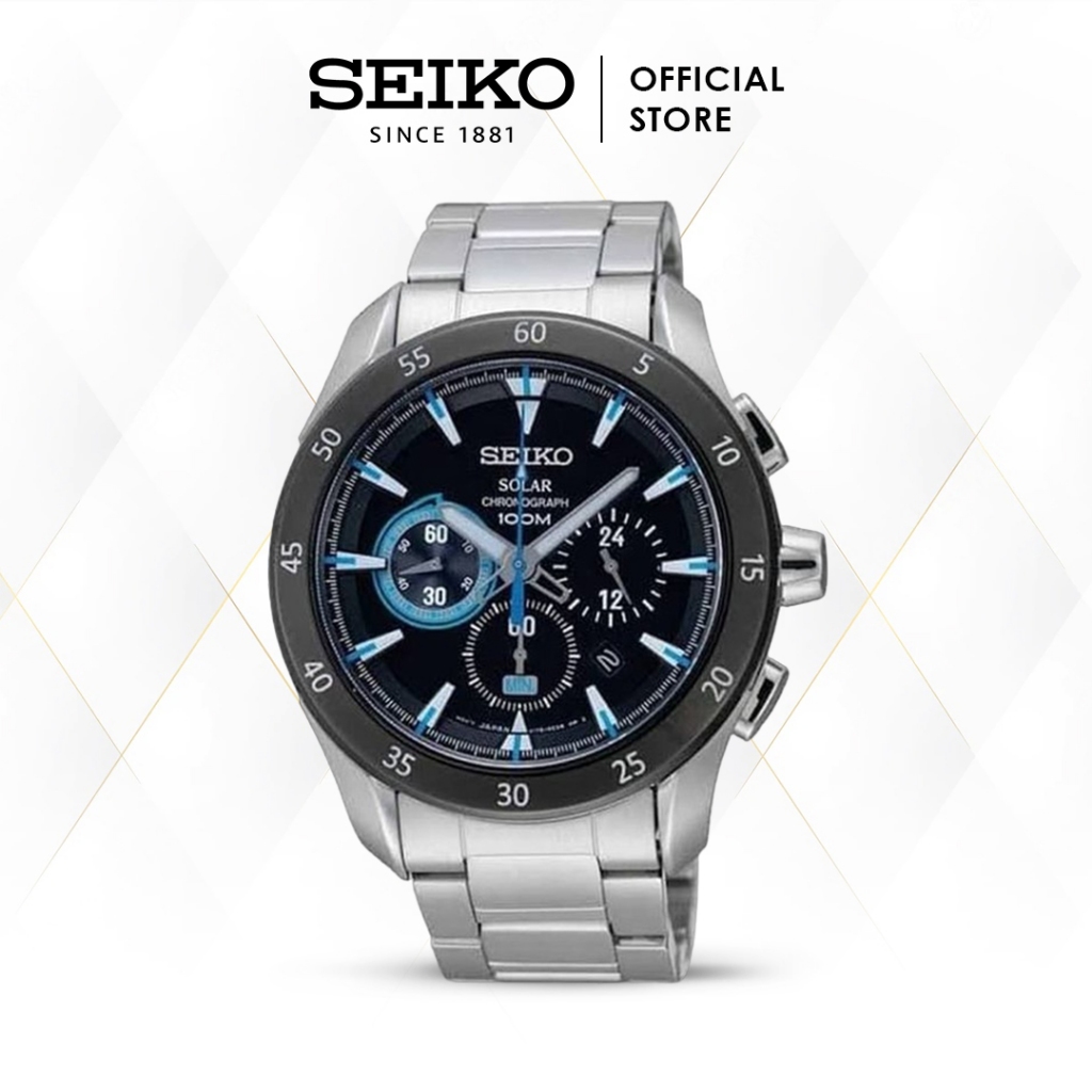 Jam Tangan Pria Seiko Solar Chronograph SSC181P1 Original