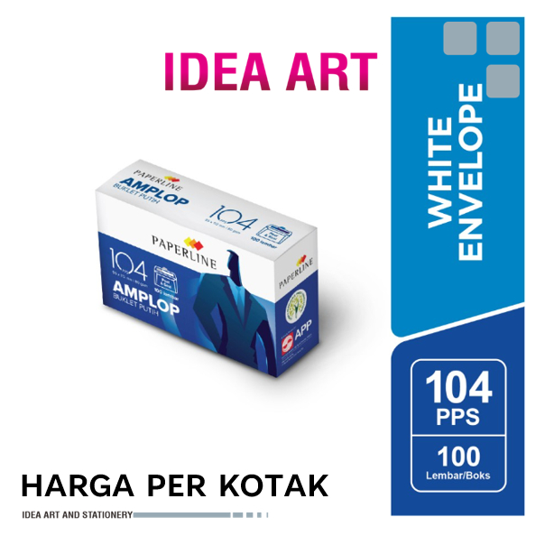 

Amplop Paperline PPS 104 Putih Polos 100 lebar Envelope per Pak / Boks