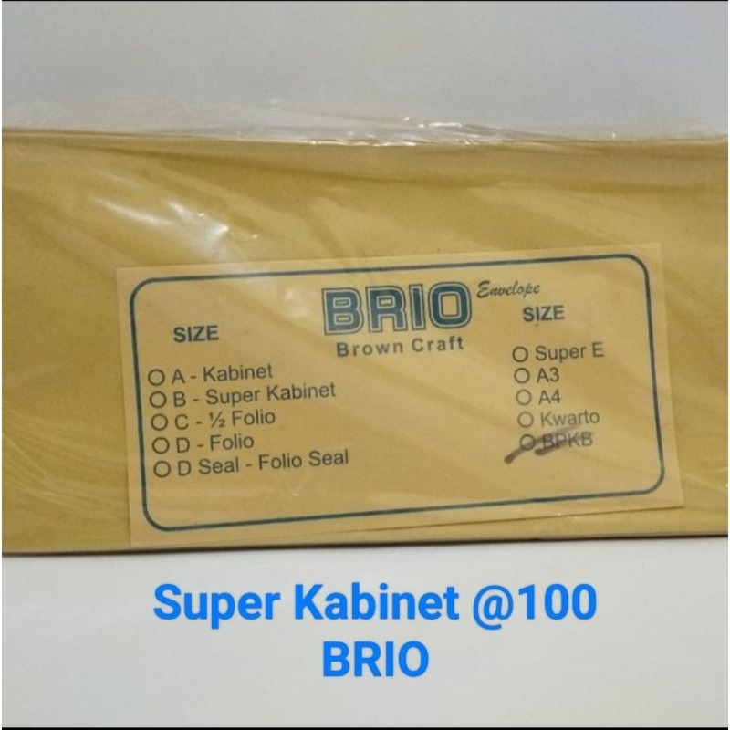 

Amplop Coklat BRIO Super Kabinet (bpkb)