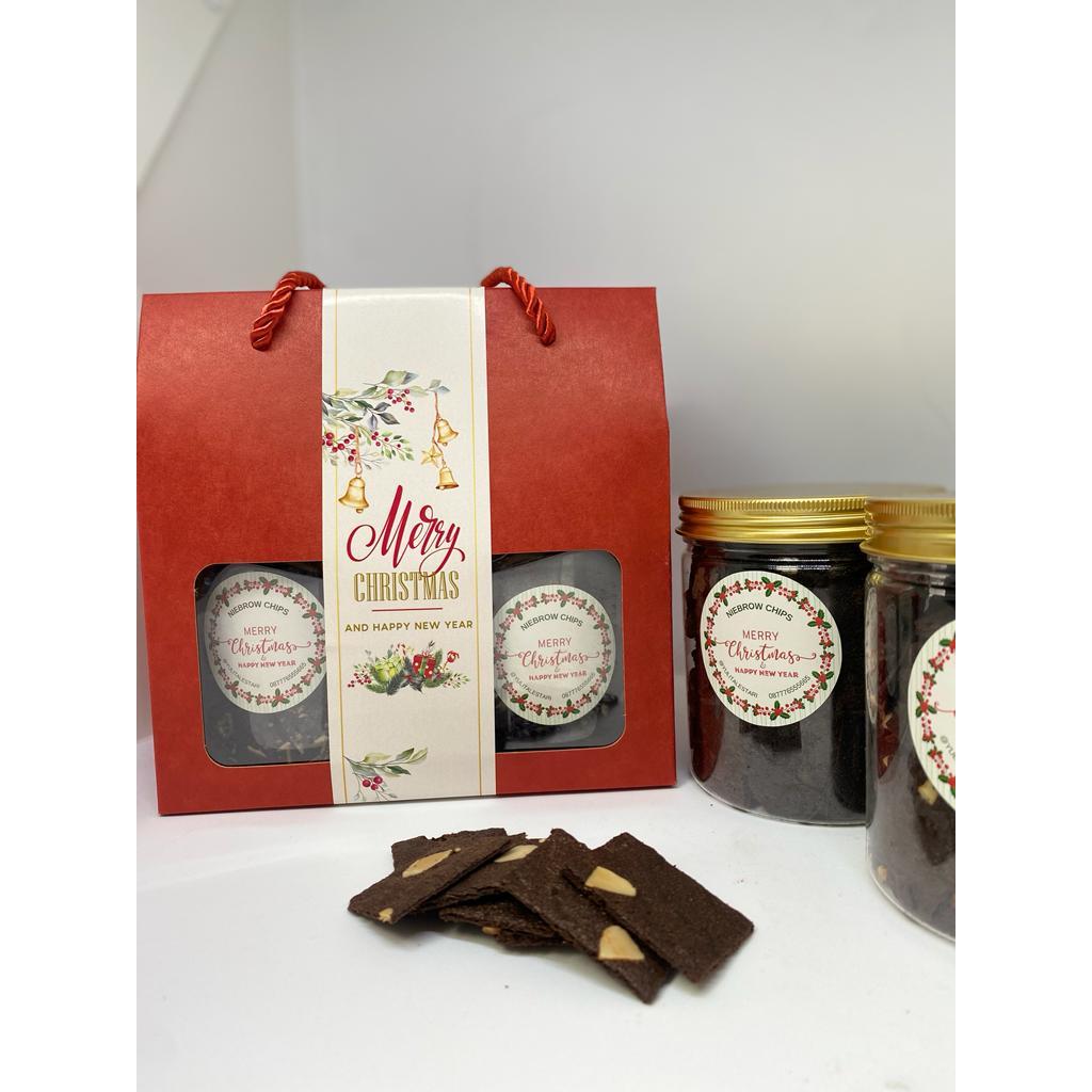 

NIEBROW Brownis Chips 2 set Hampers Natal/Tahun Baru/Gift Natal/Gift Tahun Baru/Christmas Gift/New Year Gift/Hadiah Natal/Hadiah Tahun Baru