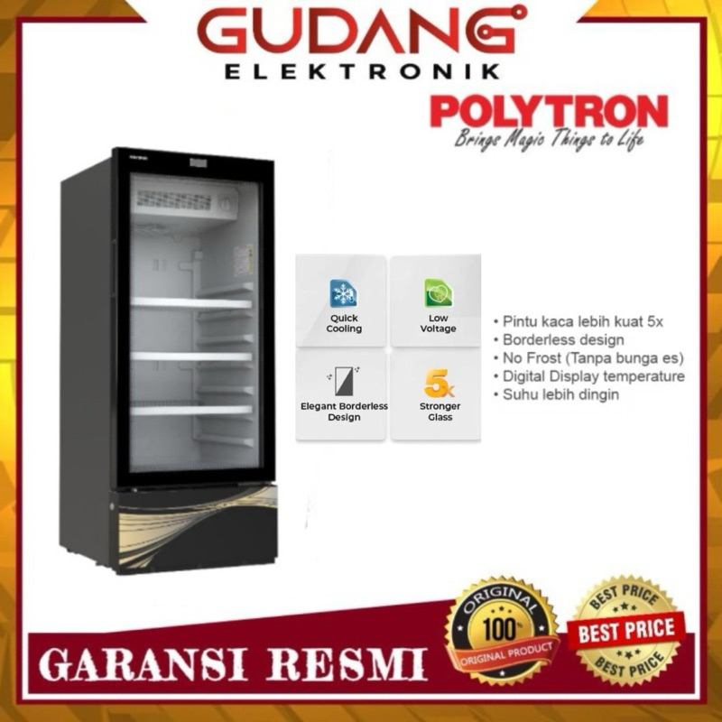SHOWCASE POLYTRON 1 PINTU 192 LITER SCN-148X SHOWCASE POLYTRON SCN 148X