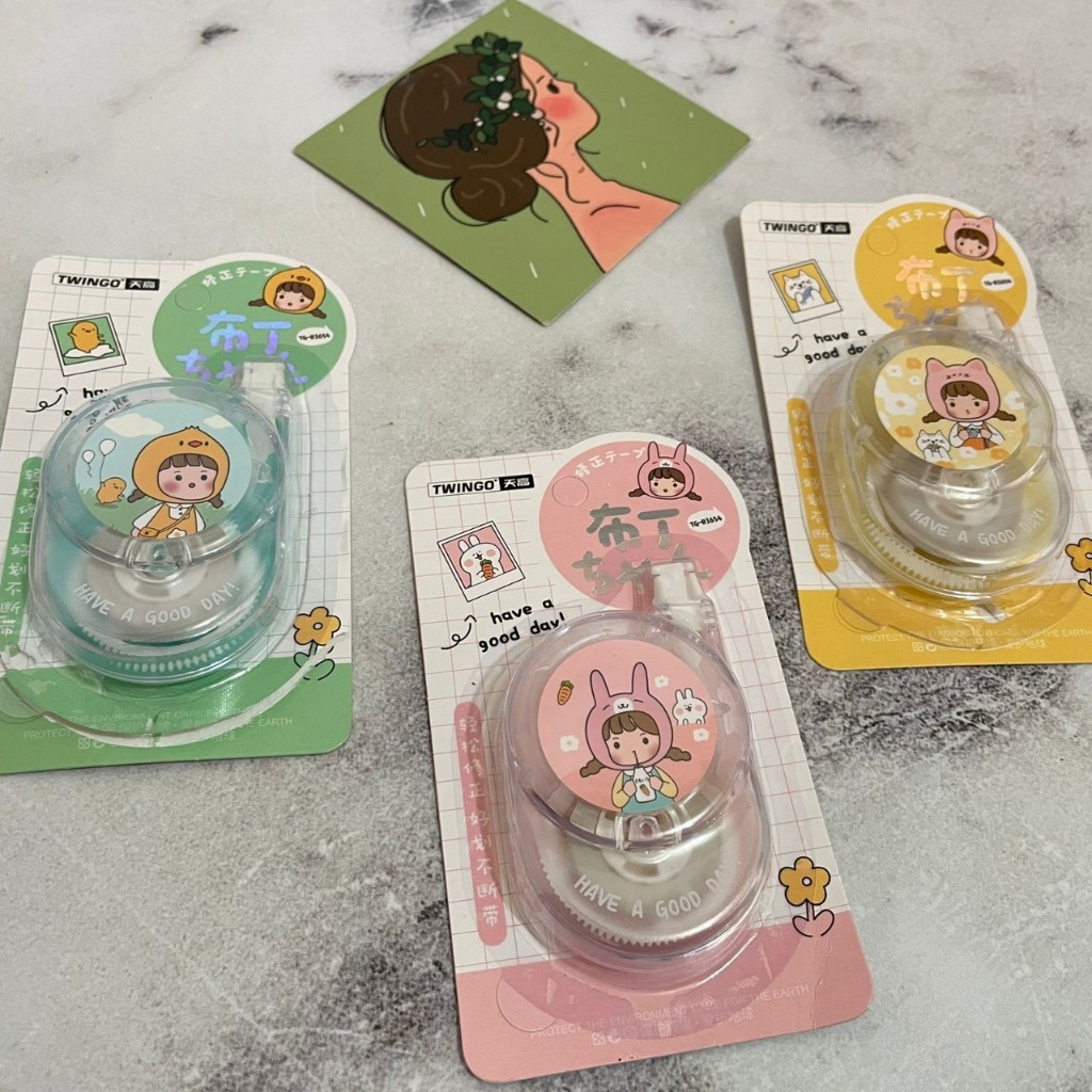 

CORRECTION TAPE TWINGO TG-B3654 MOTIF KARAKTER LITTLE GIRL READY 3 WARNA BISA COD TERMURAH TIP EX CEWEK HAVE A GOOD DAY STATIONARY SPESIAL KUALITAS PREMIUM HARGA TERJANGKAU BISA COD