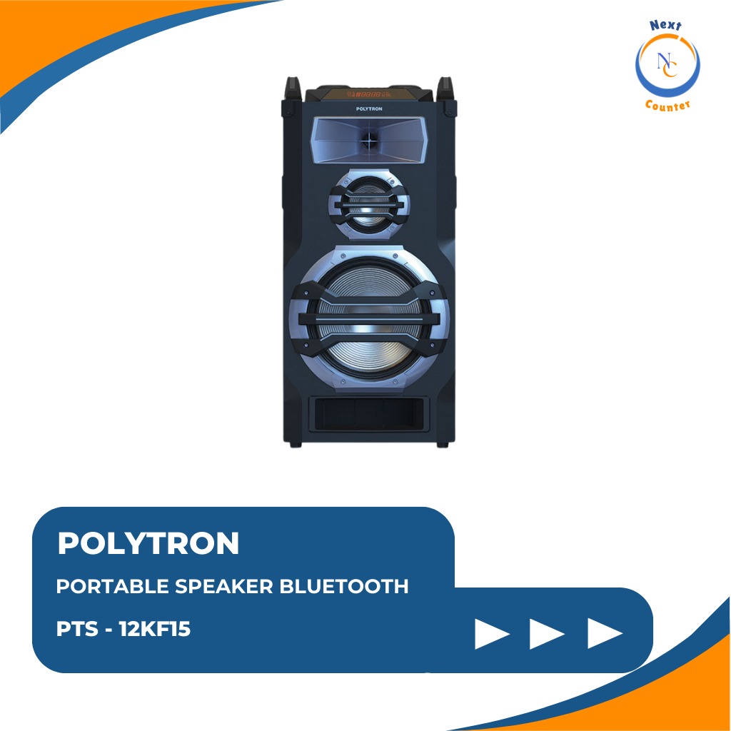 POLYTRON Portable Speaker Bluetooth Karaoke 12 Inch PTS 12KF15