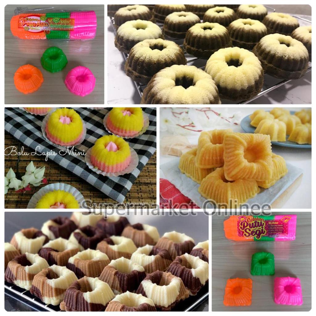 36pcs Cetakan Kue Agar Ager Loyang Mini Cup Jelly Coklat Puding Cake Mold Putu Ayu Kotak Bulat