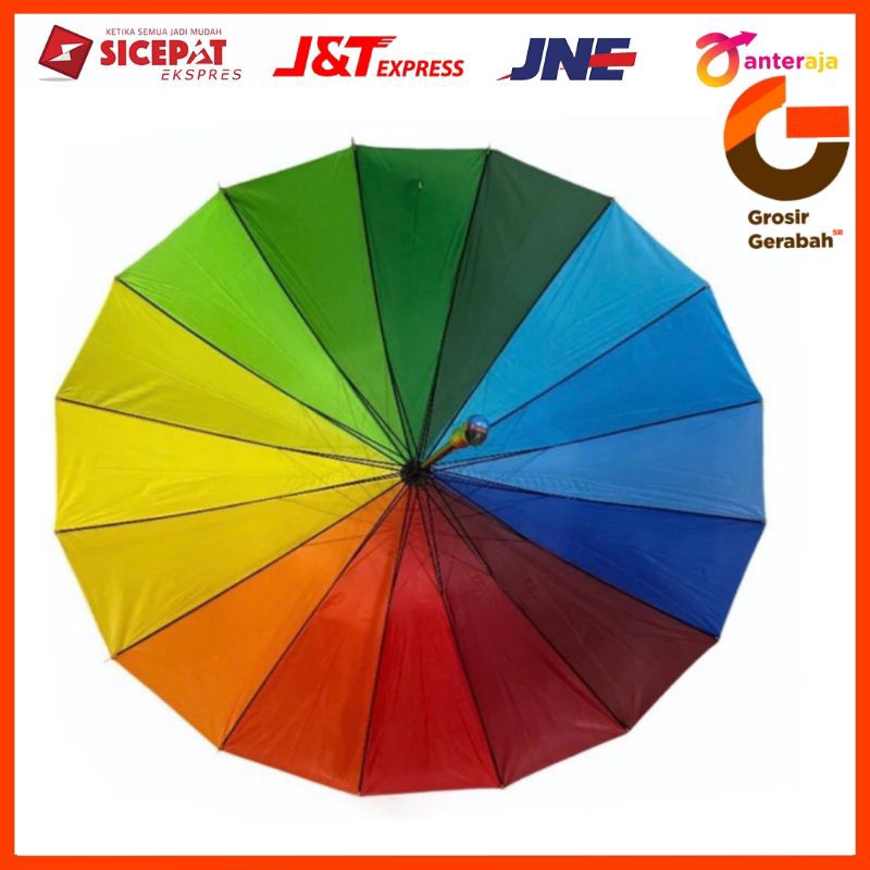 payung golf pelangi nelayan boat