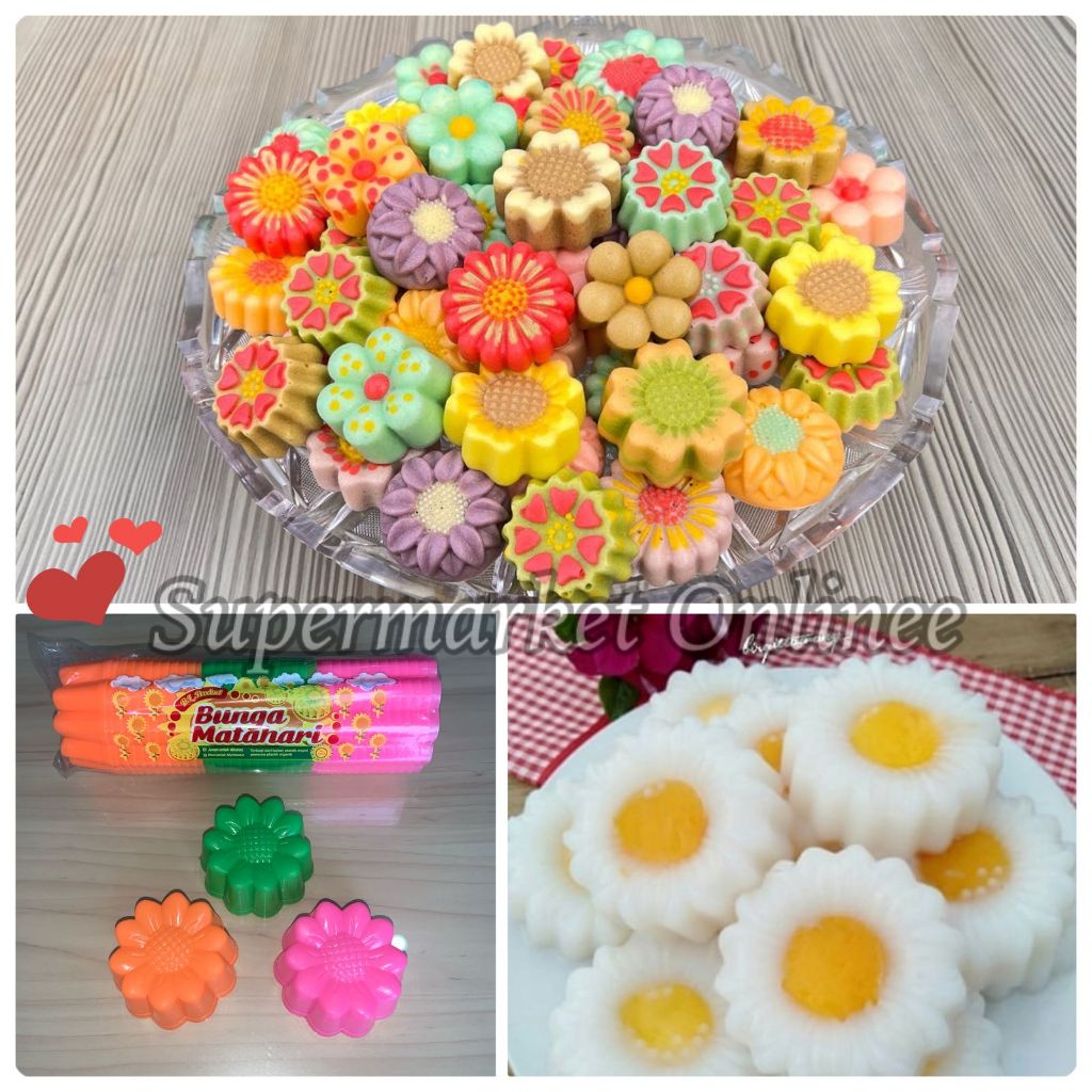 12pcs Cetakan Kue Agar Ager Loyang Mini Cup Jelly Coklat Puding Cake Mold Bunga Matahari