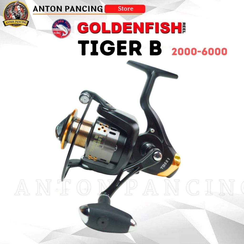 Reel Pancing Golden Fish Tiger B TB 351 TB 551 Ukuran 3000 5000 Type Spinning Spool Spin 6 Bearing A