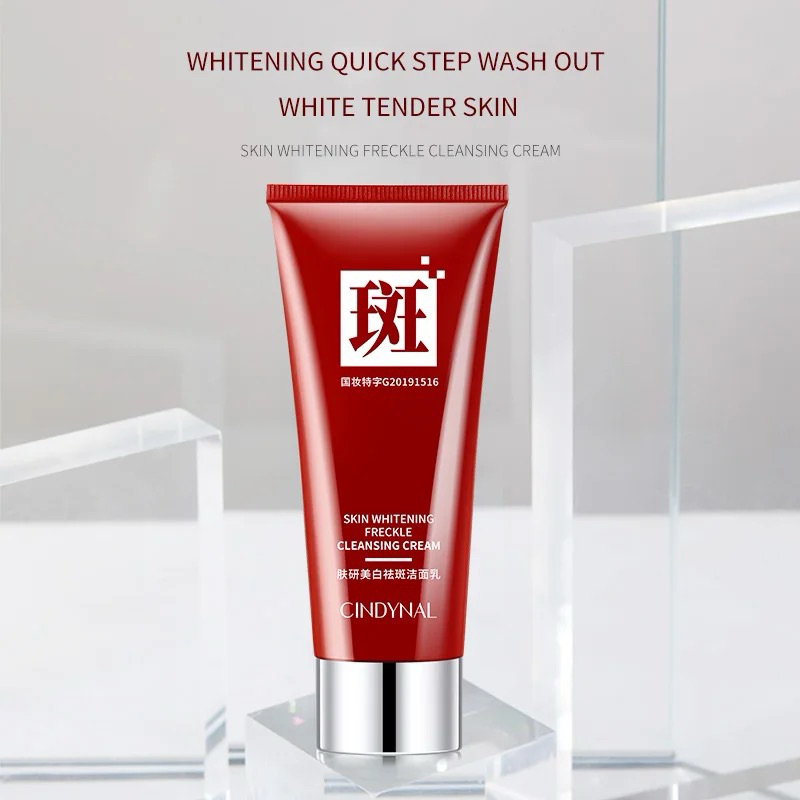 YZKMSKIN Whitening Facial Cleanser/ sabun cuci muka pembersih wajah & pemutih penghilang jerawat