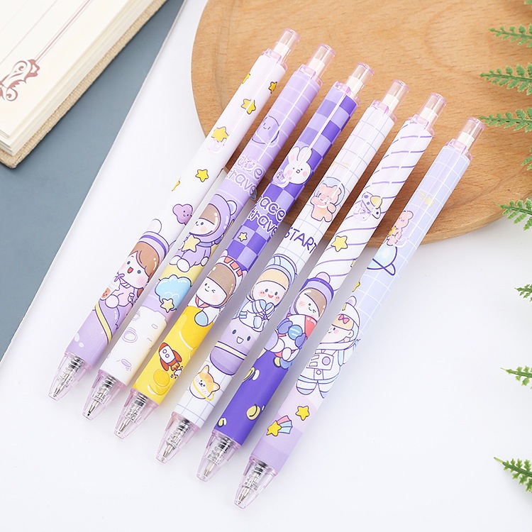 

(KB25) Pulpen Gel Motif Cartoon Pulpen Pelajar Dan Kantor Pena Lucu Purple Series Kawaii Gel Ink Pen