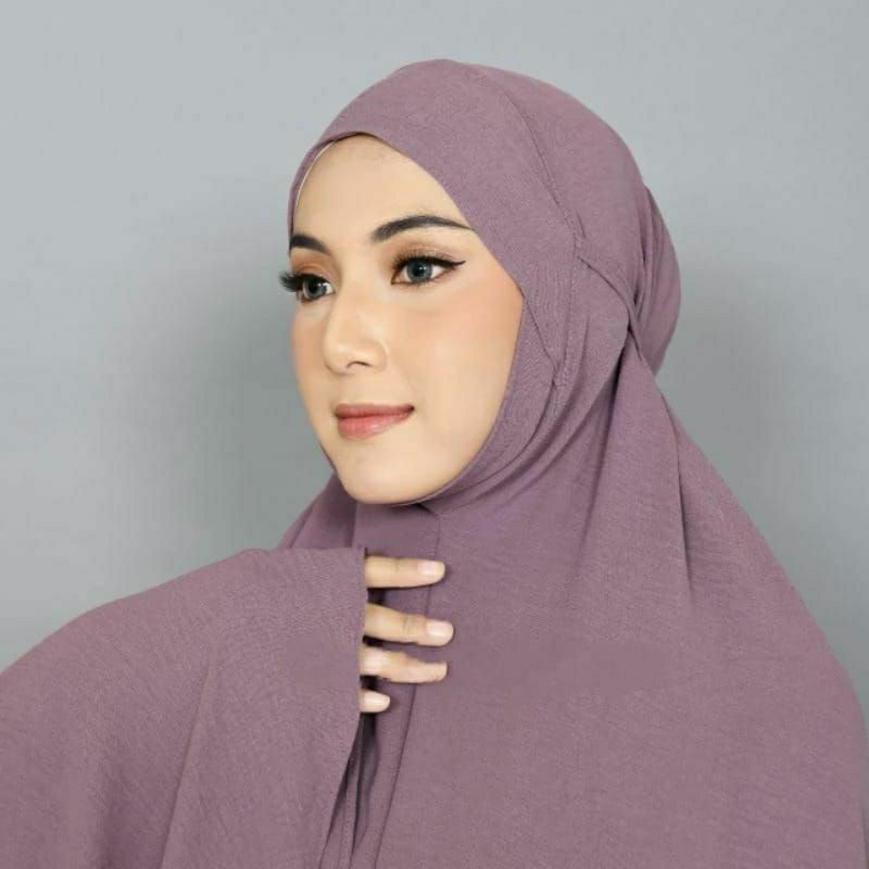 Hijab Bergo Dagu Crinkle Airflow Premium XL