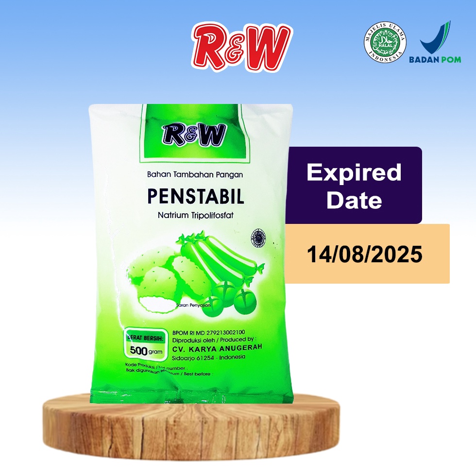 

6FD Pengenyal Penstabil Bakso Mie Nugget Jenang Halal Rajawali R&W RW 500 g ↔Stok Banyak